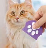 1 Pcs Pet Deshedding Comb with Gentle Metal Teeth, Stainless Steel Cat Grooming Brush for Shedding & Detangling, Ergonomic Handle for Easy Pet Grooming Supplies for Cats & Dogs (Purple) - Image 6