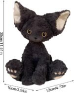 Genérico Plush Cats - Black Cat Doll 30cm, Soft Fluffy Soft Toy, Bed Decor Pillow with Sofa for Living Room Bedroom Home | Cute Gift for Girls - Image 8