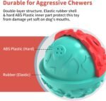Dog Ball for Aggressive Chewers - Interactive Dog Toy Giggle Balls Fun Squeaky Sound to Keep Them Busy, Durable for Small Medium Large Breeds, Rubber Chew Toys, As Seen on TV, Blue & Red - Image 4