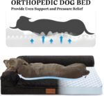 Orthopedic XL Dog Bed Large Sized Dog 122x76cm, Waterproof L Bolster Extra Large Egg Crate Foam Pet Crate Beds with Washable Removable Cover, Non-Slip Soft Pet Couch Mat, Black - Image 4