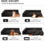 Orthopedic XL Dog Bed Large Sized Dog 122x76cm, Waterproof L Bolster Extra Large Egg Crate Foam Pet Crate Beds with Washable Removable Cover, Non-Slip Soft Pet Couch Mat, Black - Image 7