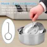 ELISABE Dog Water Bowl Non-Spill, 2 Pack(3L+1L) Non Drip Stainless Steel Slow Drink Water Dispenser for Medium Large Pet Cat Puppy - Image 5