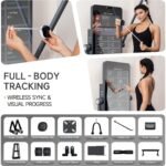 Smart Fitness Mirror Home Gym, 260lbs Digital Weight Strength Training System, All-in-One Adjustable Resistance Cable Machine with Real-Time Tracking - Image 6