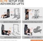 Smart Fitness Mirror Home Gym, 260lbs Digital Weight Strength Training System, All-in-One Adjustable Resistance Cable Machine with Real-Time Tracking - Image 7