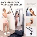Smart Fitness Mirror Home Gym, 260lbs Digital Weight Strength Training System, All-in-One Adjustable Resistance Cable Machine with Real-Time Tracking - Image 9
