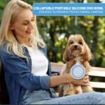 SLSON Collapsible Dog Bowl, 2 Pack Macaron Color Foldable Travel Dog Feeder Bowl Portable Silicone Pet Food Water Dish for Dogs Cats Camping Hiking (Macaron Blue and Light Grey) - Image 6