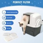 12 Pack airsift Litter Box Filters for Catit Airsift Jumbo/Regular/Smartsift Litter Box, Dual Action Filter to Keep Catit Litter Box Fresh Smell，Cat Litter Box Filters Pads Replacement - Image 5