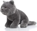 TAMMYFLYFLY Lifelike British Shorthair Cat Plush Stuffed Animal Toy British Shorthair Cat Animal Model 32cm - Image 6