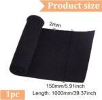 BENECREAT 39x6Inch Rib Cuff Fabric, Black Stretch Fine Ribbing Knit Fabric Elastic Knit Material for Waistband Neckband Cuffs Jacket Extension, Clothing Accessories - Image 3