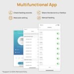 iPettie Automatic Cat Feeder for Two Cats, 2.4G WiFi App Control, 5L/21 Cup Capacity, 1-10 Meals Per Day, Adjustable Bowl Height, Cat Feeder Automatic w/ 2 Stainless Steel Bowls, Voice Recording - Image 3