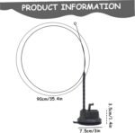 Suction Cup Cat Toy 35in Flexible Steel Cat Wand with Stand & DIY Refill Head 2-in-1 Hands-Free & Handheld Fun Teaser Toy for Indoor Home, Teaser - Image 5