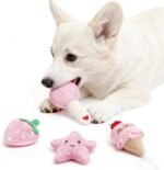Small Dog Toys, 4 Pack Pink Dog Squeak Toys, Puppy Toys for Small Dogs, Durable Plush Dog Toy Set, Soft Dog Chew Toys for Puppies & Small Dogs, Dog Stuffed Toys Gift Pack - Image 6
