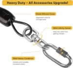 Petbobi Heavy-Duty Dog Tie-Out Cable - 20FT Extra Strong Wire Cable for Large Pets Up to 300Lbs, Rust Proof Dogs Leash with Carabiners, Outdoor Pet Leads for Yard Camping Outside, Black - Image 4