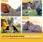 Petbobi Heavy-Duty Dog Tie-Out Cable - 20FT Extra Strong Wire Cable for Large Pets Up to 300Lbs, Rust Proof Dogs Leash with Carabiners, Outdoor Pet Leads for Yard Camping Outside, Black - Image 7