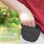 Navaris Silicone Dog Treat Pouch - Training Pet Puppy Bag Pocket Snack Treat Food Holder with Clip for Belt for Dog Walks - Set of 2 - Image 4