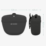 Navaris Silicone Dog Treat Pouch - Training Pet Puppy Bag Pocket Snack Treat Food Holder with Clip for Belt for Dog Walks - Set of 2 - Image 7