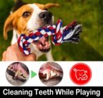 Large Dog Chew Toys for Aggressive Chewers, 12 Pack Indestructible Dog Rope Toys for Large Breeds, Heavy Duty Dental Cotton Rope Dog Toys, Puppy Teething Chew Toys, Tug of War Dog Toy - Image 6