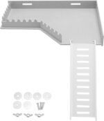 Cryfokt Plastic Hamster Cage Platform Fun Climbing Toy with Ladder for Small Rodents, Easy to Install in Pet, Hamster Cage Accessories (L Shaped) - Image 7