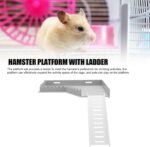 Cryfokt Plastic Hamster Cage Platform Fun Climbing Toy with Ladder for Small Rodents, Easy to Install in Pet, Hamster Cage Accessories (L Shaped) - Image 9