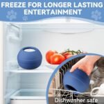 Long-Lasting Interactive Dog Lick Toy, Stuffable Dog Enrichment to Keep Dogs Busy, Wobbly Treat Dispensing Freezable Chew Toys, Food-Grade Safe (Dark Blue,S) - Image 4