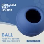 Long-Lasting Interactive Dog Lick Toy, Stuffable Dog Enrichment to Keep Dogs Busy, Wobbly Treat Dispensing Freezable Chew Toys, Food-Grade Safe (Dark Blue,S) - Image 6