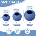 Long-Lasting Interactive Dog Lick Toy, Stuffable Dog Enrichment to Keep Dogs Busy, Wobbly Treat Dispensing Freezable Chew Toys, Food-Grade Safe (Dark Blue,S) - Image 7