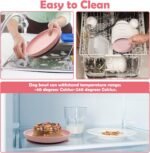 Silicone Dog Bowl Set of 2 No Spill Puppy Food & Water Dish Less Mess Cat Dry Food Plates with Suction Cup Non-Tippable Feeding Wet Food Bowls for Small & Medium-Sized Pets (Round Pink) - Image 7