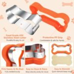 Dog Cookie Cutters Set 3 Piece -3 Different Sizes Of Dog, Bone, and Paw Print Cookie Mold Dog Bone Cutters Stainless Steel Shaped Cutters for Homemade Treats,Cakes and Cookies - Image 3