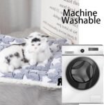 Dog Bed Mat Reversible,Pet Cat Bed Dog Crate Mat Kennel Pad,Stylish 24” Pet Bed Mattress for Dog Crate,Removable Machine Washable Cover, Pet Bed for Small Dog & Cats up to 20lbs, Light Grey. - Image 5