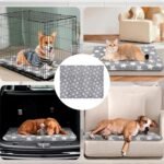 Dog Bed Mat Reversible,Pet Cat Bed Dog Crate Mat Kennel Pad,Stylish 24” Pet Bed Mattress for Dog Crate,Removable Machine Washable Cover, Pet Bed for Small Dog & Cats up to 20lbs, Light Grey. - Image 6