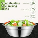 30 Pack Small Stainless Steel Bowls, 6 Inch Wide Food Prep Bowls Bulk Kitchen Metal Bowl with Flat Base for Meal Prep Cooking Serving Mixing (500ml/16oz) - Image 4