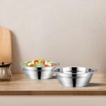 30 Pack Small Stainless Steel Bowls, 6 Inch Wide Food Prep Bowls Bulk Kitchen Metal Bowl with Flat Base for Meal Prep Cooking Serving Mixing (500ml/16oz) - Image 8