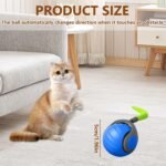 Interactive Cat Toys for Indoor Cats,2pcs Speedy Tail 2.0 Cat Toy,Two Speed Smart Automatic Cats Toy Moving Ball with Tail,Small to Medium Breed, with USB Rechargeable(Red&Blue) - Image 3