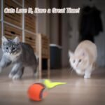 Interactive Cat Toys for Indoor Cats,2pcs Speedy Tail 2.0 Cat Toy,Two Speed Smart Automatic Cats Toy Moving Ball with Tail,Small to Medium Breed, with USB Rechargeable(Red&Blue) - Image 6