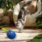 Interactive Cat Toys for Indoor Cats,2pcs Speedy Tail 2.0 Cat Toy,Two Speed Smart Automatic Cats Toy Moving Ball with Tail,Small to Medium Breed, with USB Rechargeable(Red&Blue) - Image 7