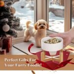 Elevated Ceramic Cat Bowl Set - Cat Food and Water Bowl with Anti Slip Stand - Raised Cat Bowls Anti Vomiting - Double Cat Dishes for Dry Wet Food - Pet Bowls for Cats and Puppies - Grey - Set of 2 - Image 11