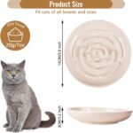Slow Feeder Cat Bowl Set of 2, Ceramic Cat Slow Feeder - Image 3