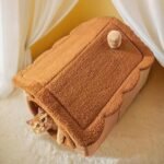 Winter Warm Cat House, Indoor Cat Sleeping Bed, Plush Comfortable Pet Nest Cave for Cats Puppy Dog - Image 7