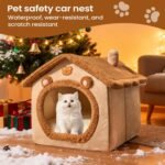 Winter Warm Cat House, Indoor Cat Sleeping Bed, Plush Comfortable Pet Nest Cave for Cats Puppy Dog - Image 8