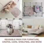 PUPIBOO Washable Pee Pads for Dogs and Cats - Super Absorbent Reusable Puppy Training Pads - 100% Waterproof, Leak-Proof & Non-Slip Whelping Pads for Pet Housebreaking - Image 6