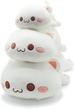 Onsoyours Cute Kitten Plush Toy Stuffed Animal Pet Kitty Soft Anime Cat Plush Pillow for Kids (White Cat A, 20") - Image 7