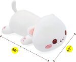 Onsoyours Cute Kitten Plush Toy Stuffed Animal Pet Kitty Soft Anime Cat Plush Pillow for Kids (White Cat A, 20") - Image 8