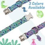 Jspupifip 3 Pack Dog Collar with Dinosaur Pendant Adjustable Dino Pattern Puppy Basic Collars for Small Dogs Daily Walks Park Adventures or Photos - Image 4
