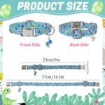 Jspupifip 3 Pack Dog Collar with Dinosaur Pendant Adjustable Dino Pattern Puppy Basic Collars for Small Dogs Daily Walks Park Adventures or Photos - Image 7