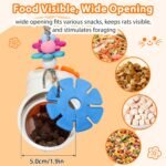 Rat Enrichment Toys, Wide Opening Rat Foraging Toy for Various Treats, Slow Feeder Hanging Fancy Mice Cage Accessories Puzzle Toy More Healthy, Easy-Clean Rodent Toys for Rats, Mice - Image 4