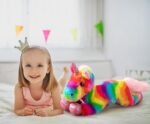 HollyHOME Plush Unicorn Stuffed Animals Rainbow Unicorn Toy Holiday Birthday Gift for Girls 16 Inch - Image 4