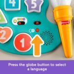 Fisher-Price Baby & Toddler Toy Laugh & Learn 4-in-1 Activity Table & Art Easel with Educational Music for Ages 6+ Months, Multilanguage Version - Image 4