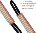 Dog Bite Tug Toy, Striped Jute 11.8" x 3.15" Tug of War Dog Toy with 2 Strong Handles, Puppy Training Fetch Bite Pillow Interactive Play Dog Bite for Large Dogs - Image 5