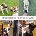 Dog Bite Tug Toy, Striped Jute 11.8" x 3.15" Tug of War Dog Toy with 2 Strong Handles, Puppy Training Fetch Bite Pillow Interactive Play Dog Bite for Large Dogs - Image 6