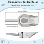 Dog-Cat Food Scoop 3/4 Cup / 6oz Thickened 304 Stainless Steel Pet Food Scoop with Long Handle, Precision Scale, Easy to Clean, Suitable for Wet and Dry Food - Image 3
